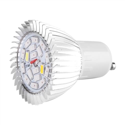 LIYJTK Bombilla de luces LED para cultivo, lámpara de cultivo de 18LED E27/E14/GU10 85-265V 18W, luces de plantas de espectro completo para crecimiento de plantas hidropónicas (GU10)