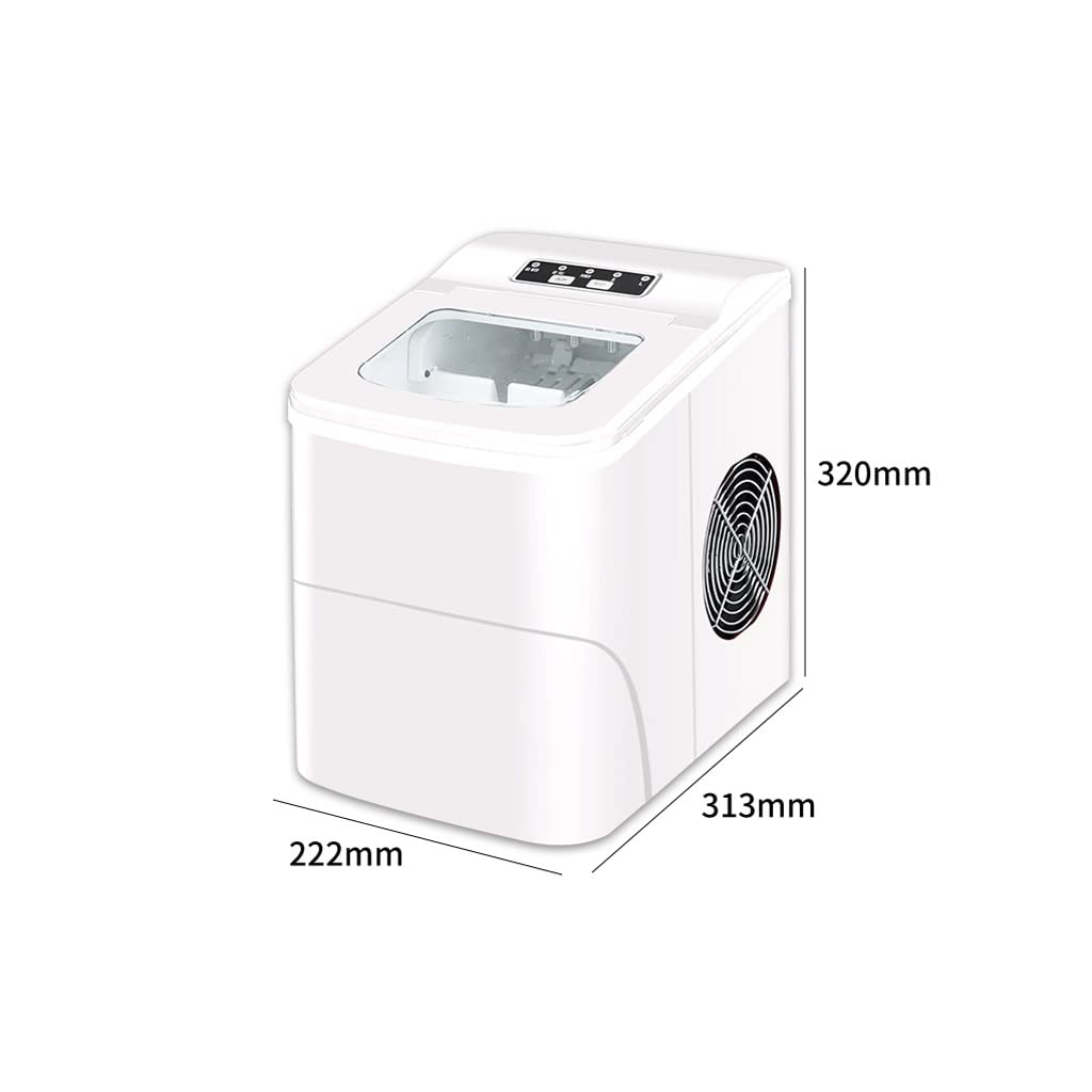 RJJ Fabricante de hielo pequeño for el hogar literario de dormitorios blancos frescos mini 15 kg de hielo Cube fabricante de hielo