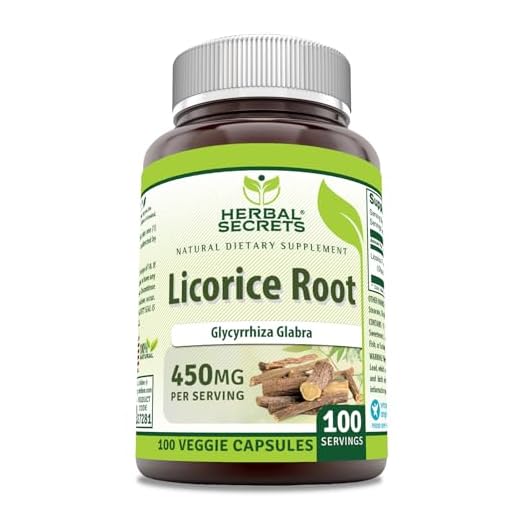 Herbal Secrets Licorice Root 450 Mg 100 Veggie Capsules
