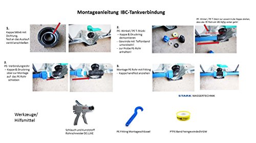 Lier 3 cuves sans fuite : connexion IBC DN25 avec robinet 1/2