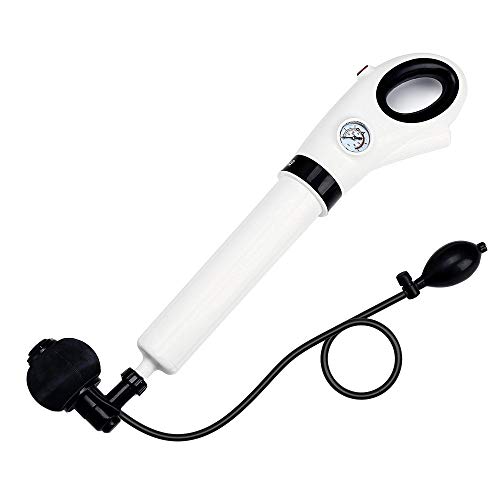 Toilet Plunger, Ranipobo Powerful Electric Air Drain Blaster High Pressure Drain Plunger Toilet Dredge Clog Remover Suitable for Toilets Kitchen Bathtub Showers Sink -White
