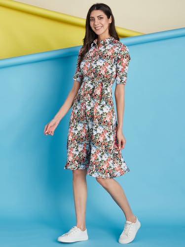Image of Selvia Western Crepe Printed One Piece Fit & Flare