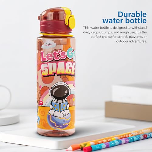 Image of BAYBEE Space 700ml Sipper Bottle for Kids, Anti-Spill Sippy Water Bottle- BPA Free |Sippy Cup, Baby Bottle Sippers | Sipper Water Bottle for Kids Infants & Toddlers 6 Months to 9 Years (Orange)