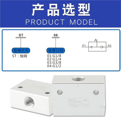 Vanne de navette ST-02 distributeur pneumatique logique circuit