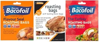 Flavour Seal Roasting Bags for Ovens and Microwaves Perfect Cooking Bags for Roasting Chicken Fish Meat Turkey and Vegetables Medium, Large & Extra Large Size - Set of 3