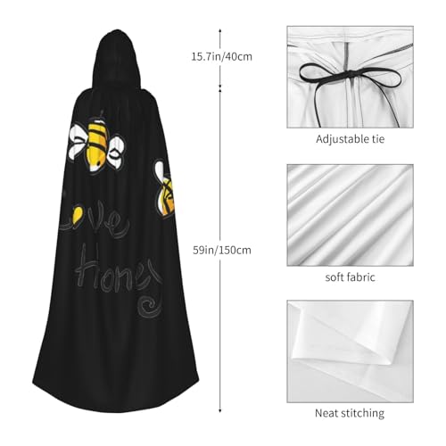 Costume sans stress cape médiévale imprimé miel avec capuche de Noël