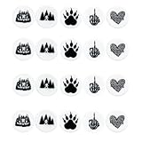 24PCS Silicone Focal Beads for Pens Characters, Mama Focal Beads Silicone Charms Keychain Making Kit Assorted Silicone Beads for Beaded Pen(Mama Bear)