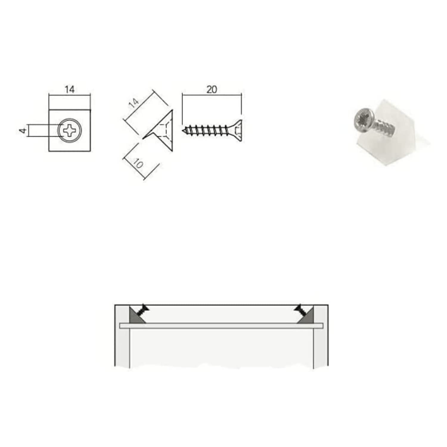 Kit Ferramenta Mobili EVOTRADE - 50 Pezzi, Barilotto 10mm, Grano M6, Tirante, Bussola