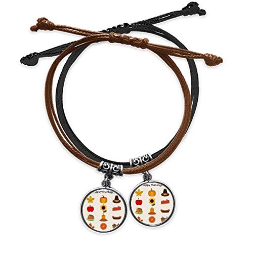 Bracelet Thanksgiving Day cuir double idéal pour vos dîners de couple
