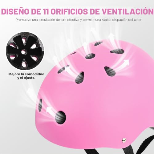 Casco de bici para niños de 3 a 8 años ajustable para patinete y roller 5