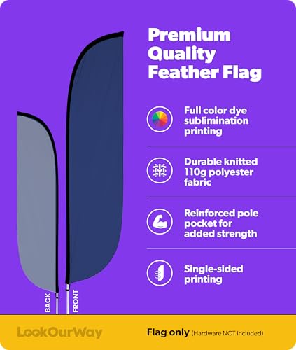 Lookourway Feather Flag, 12-Feet, Blue - 2