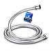 Produktbild GRIFEMA Duschschlauch 1,5m  Flexibler Glatter PVC Brauseschlauch 150cm, Anti-Knick & Leckfrei, Universal ½ Zoll Anschluss, langlebiger Ersatzschlauch mit Messinganschlüssen & Dichtungen, Silber
