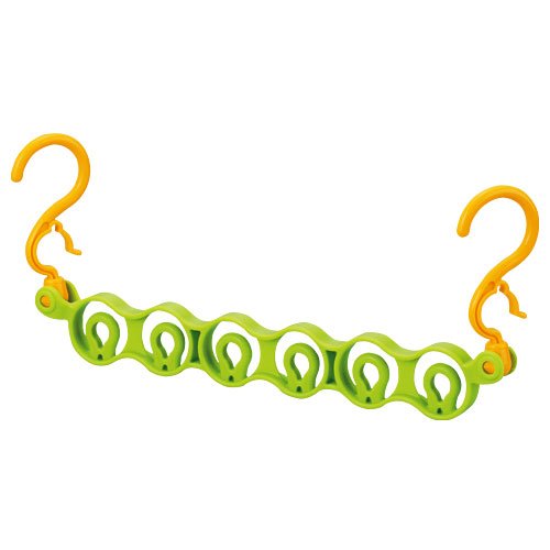 Inomata Japanese Plastic Laundry Hanger Lime Color #2093