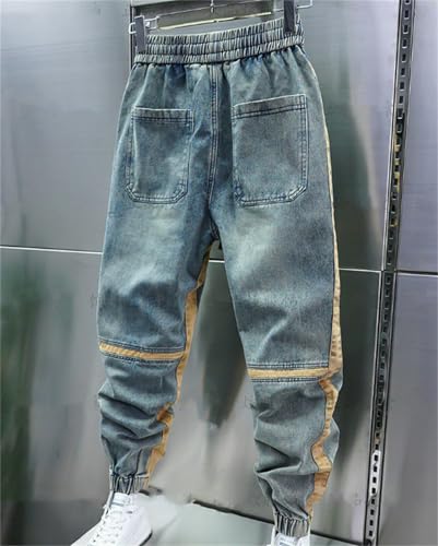 Men's Casual Cargo Pants Hiking Pants Workout Joggers Sweatpants Drop Crotch Denim Jean3