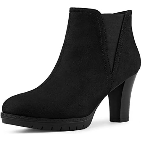 Allegra K Women's Faux Suede Chelsea Ankle Boots Cover