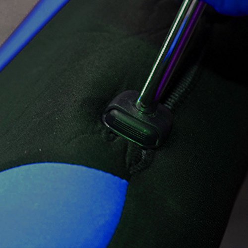 Yupbizauto New 8 Pieces Performance Design Flat Cloth Front And Back Car Seat Covers Set Split Bench (Blue) #TOP5