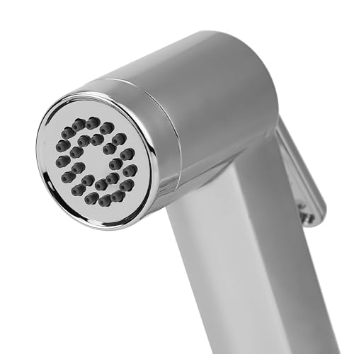 Image of Orvos Health Faucet, Touch Clean nozzles, ABS Outer Body with Brass pin, with 1 to 1.2 Meter extendable SS 304 Shower Hose and wall Hook, Jet Spray for high end Luxury Toilets