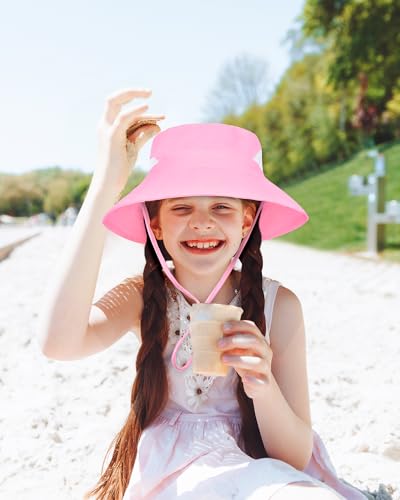 2pcs Baby Sun Hat Toddler Girls Bucket Hat for Kids UPF 50+ Sun Protective Child Summer Beach Hats Unicorn Fishing Hat3