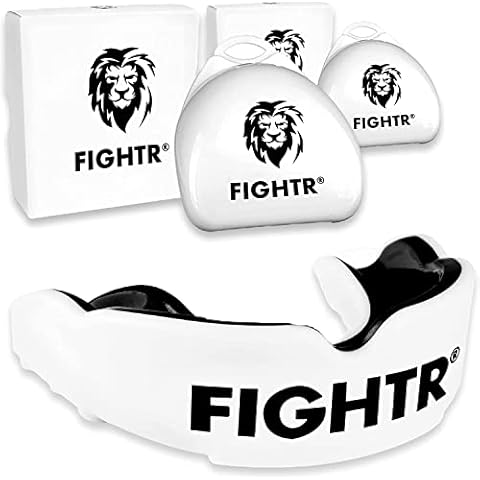 FIGHTR® Premium Mouth Guard - for Excellent Breathing & Easy to fit | Sports Mouth Guard for Boxing, MMA, Football, Lacrosse, Hockey and Other Sports | incl. hygienic Box Cover