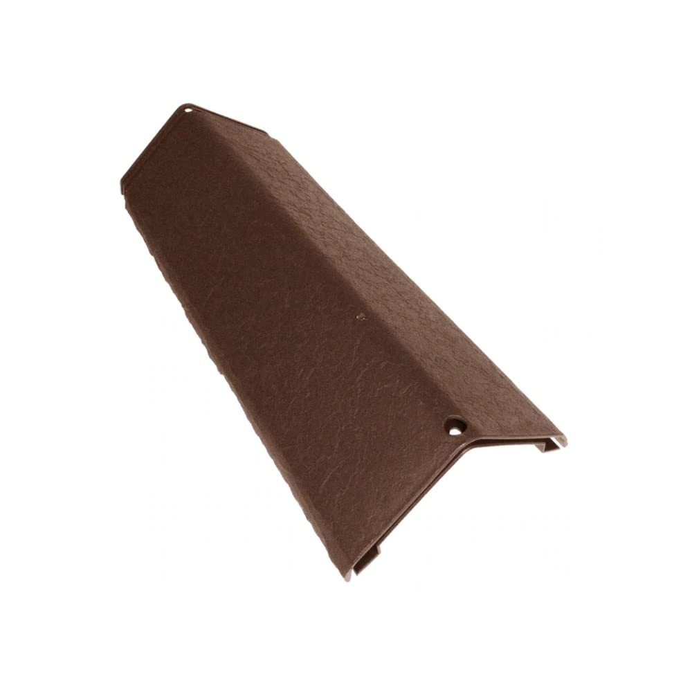 Envirotile Plastic Roof Tiles - Hip Cap/Small Ridge Cap - Brown - Slate Effect Finish