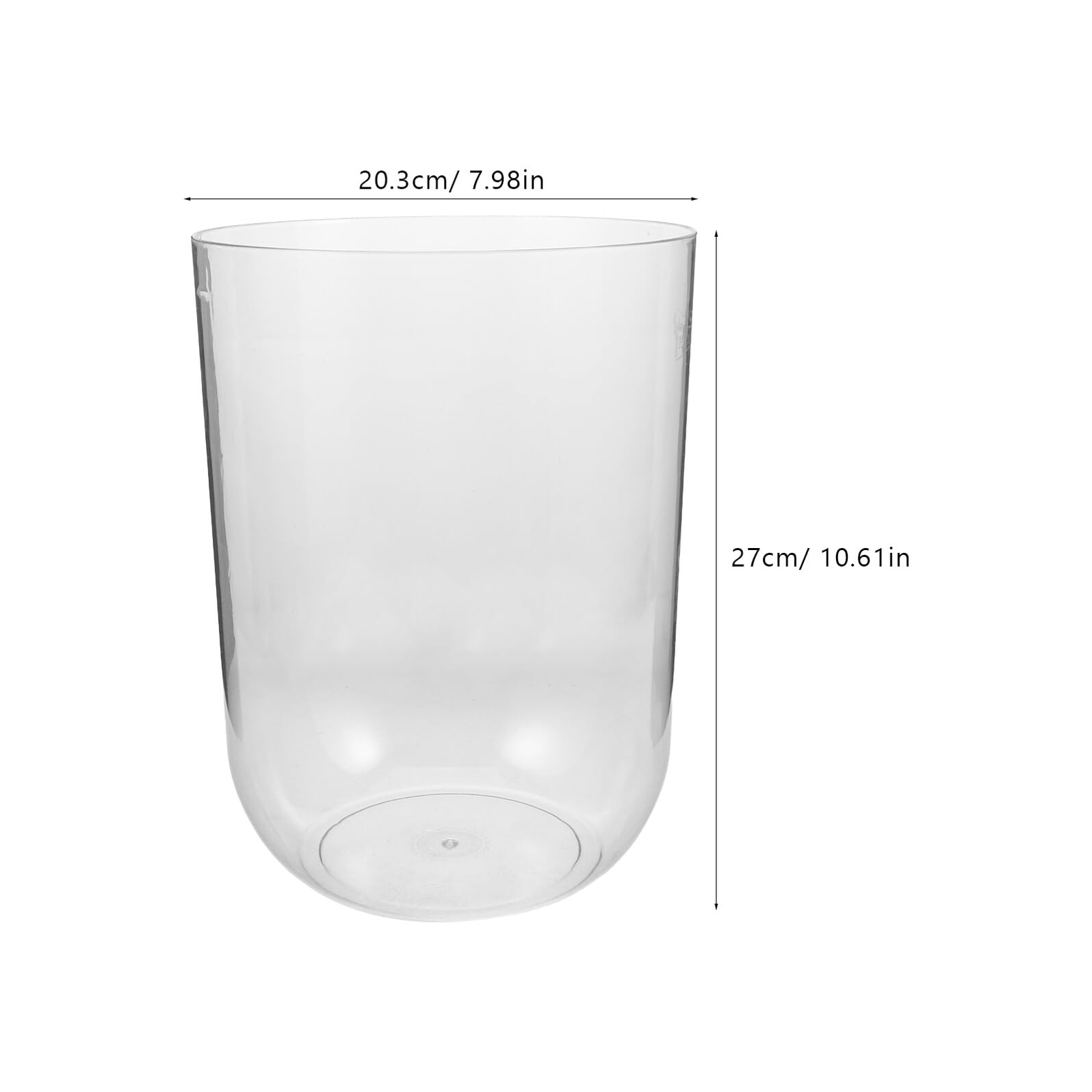 Abaodam Aquarium Plastique Cylindrique de 8l pour Tortue et Poisson, Facile à Nettoyer, Accessoire de Bureau Créatif et Design pour Maison ou Bureau
