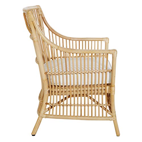 Osp Home Furnishings Maui Rattan Chair, Natural #TOP4