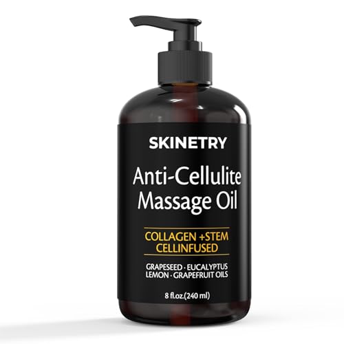 SKINETRY Massage Oil Nourish Your Skin & Senses – Firming Body for Smoothing Cellulite & Improving Texture. Silky, Fast-Absorbing Formula with Collagen & Stem Cell – 8 Fl Oz Aromatherapy Massage