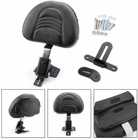 Miniatura 3 de Respaldo de conductor ajustable para motocicleta, compatible con Harley Touring Road King Street Glide Road Glide Electra Glide 1997-2024, respaldo