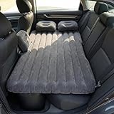 ZONETECH Inflatable Car Mattress Back Seat Car Bed with Air Pump and 2 Pillows SUV Air Mattress for Camping, Travel Premium Quality Sleep Blow Up Pad Automotive Rear Seat Universal Fit