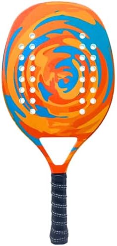 Raquete Laranja Para Beach Tennis Profissional Em Fibra Carbono C...