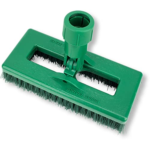 Image of SPARTA 3638831EC05 Polyester Rectangle Scrub Brush, Floor Brush, Cleaning Brush With Swivel Head For Cleaning, 8 Inches, Green