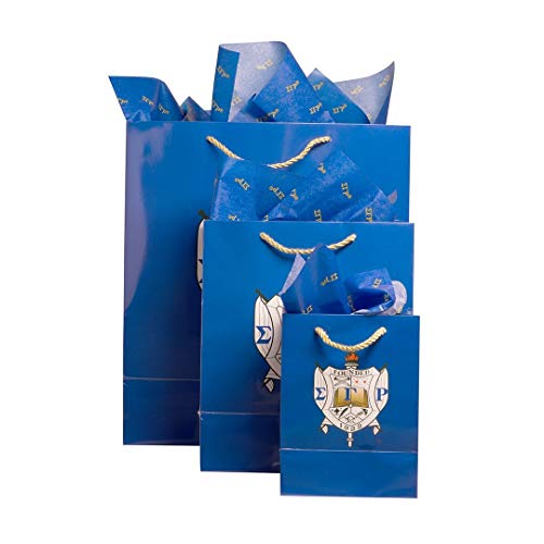 Sigma Gamma Rho Sorority Paper Gift Bag Set with Decorative