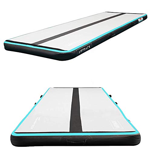 AirTrack 16’ Pro Inflatable Gymnastics Mat with Air Pump | Extra Large Tumbling Mat | Compact Home Gym Exercise Equipment | 5ft x 16ft x 8 Inch Thick Tumbling Air Mat
