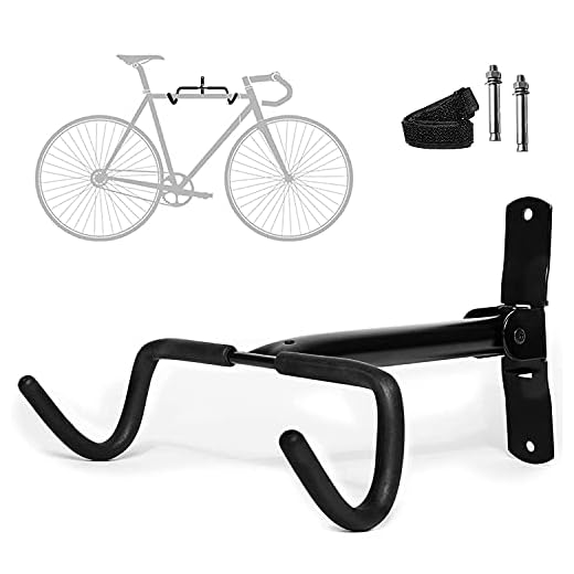 Charles Daily - Soporte Bicicletas Pared - Soporte Bicicleta Plegable - Soporte Pared Bicicletas para Garajes y Hogares - Protección de Cuadro Extrafuerte - Negro