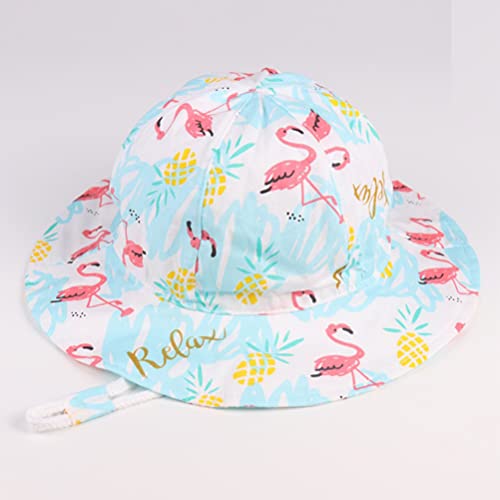 Amosfun Chapéu de pescador de flamingo, chapéu infantil de pescador, chapéu de proteção solar para c
