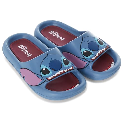 Disney Ladies Lilo and Stitch Slides - Ladies Classic Lilo and Stitch Slide Sandals Lilo and Stitch Slip On Slides Shoes