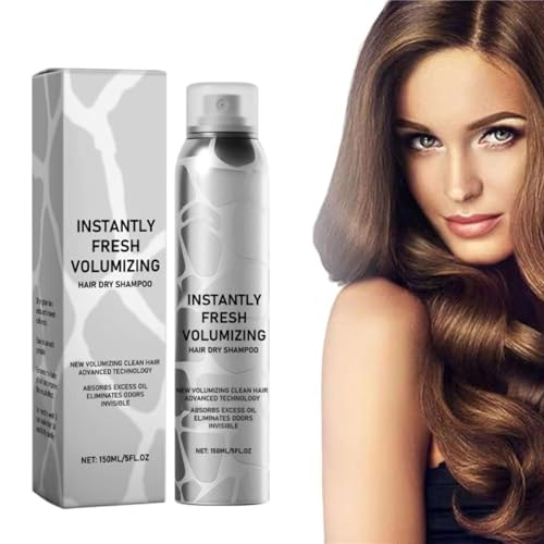 Volumizing Dry Shampoo Spray - Champú seco instantáneo de volumen para el cabello, champú seco natural, volumen en spray, refrescante y no graso (1 unidad)