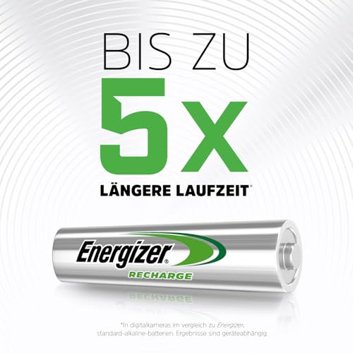Energizer Recharge Extreme - AAA Akkus wiederaufladbar (4 Stück) - 800 mAh NiMH Batterien - lang anhaltende Energie für Digitalkameras… – Ansicht 2