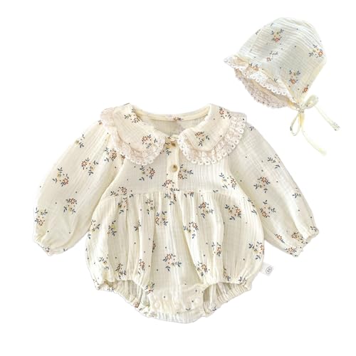 Image of Btacasc Infant Clothes Newborn Baby Girls Romper Baby Bodysuit Infant Birthday Clothes for3-24Months
