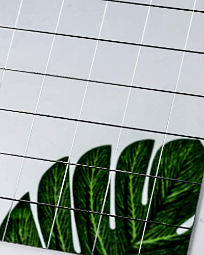 Pp Opount 144 Pieces 1 Inch Square Mosaic Mirror Tiles, Self-Adhesive Glass Mirrors Mosaic Sticker For Diy Craft Decoration(1 X 1 Inch) #TOP3