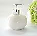 Produktbild Seifenspender,Weisse Kugel Hand Seifenspender, 300 Ml Countertop Hand Lotion Lotion Pumpe Flaschen, Behälter, Nachfüllbar Liquid Hand Sanitizer Seife Glas, Keramik Dusche Dispenser Für Badezimmer,