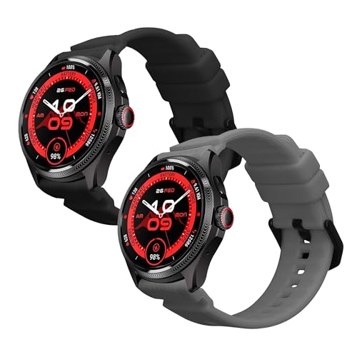 kwmobile 2x Cinturino TPU Silicone Fibbia Compatibile con Ticwatch Pro 5 Enduro/Pro 5 / Atlas/iTouch Air 3 Cinturino - Cinturini 14-22 cm