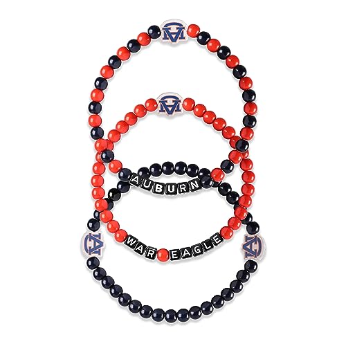 FOCO Auburn Tigers NCAA 3 Pack Beaded Friendship Bracelet