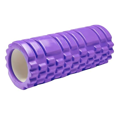 Foam Roller for Deep Tissue Muscle Massage | Fitness Gym Physio | Massage Roller for Legs, Back and Arms | Trigger Point Muscles Therapy | Lightweight | 33x14cm (Purple)