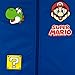 Nintendo Super Mario Bomber Jacket for Boys, Mario and Luigi Bomber Jacket (Mario Blue, Size 10/12)
