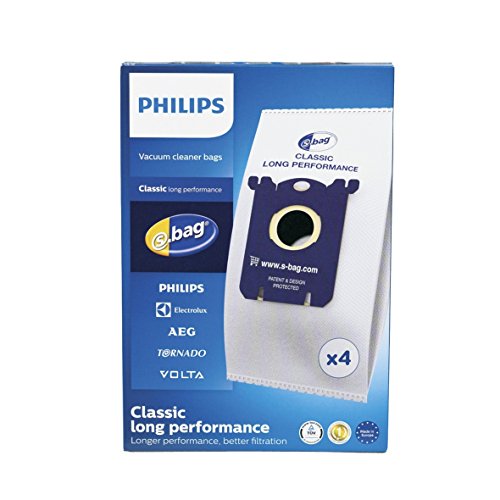 Electrolux AEG Original FC8021/03 Lot de 4 sacs filtrants en non-tissé pour aspirateur Philips Tornado Volta