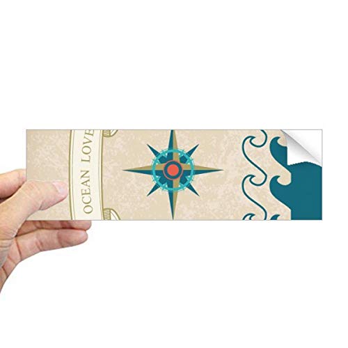 Sticker boussole océan de qualité supérieure pour décoration de fenêtre
