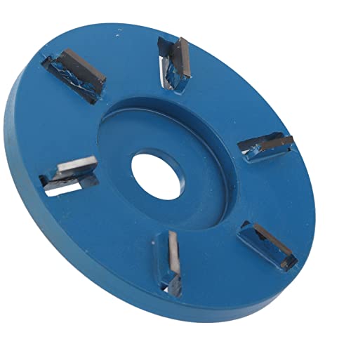 Klanata 123 Wood Cutting Disc, 6-Teeth Steel Milling Cutter for Wood Carving, Compatible with Angle Grinders, Softwood and Hardwood (Flat Sword Piece)