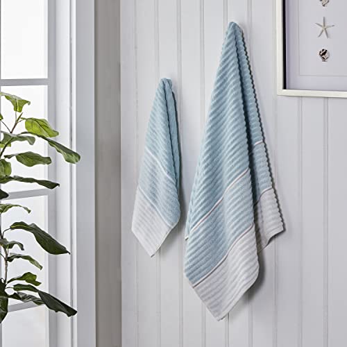 Skl Home By Saturday Knight Ltd. Planet Ombre 2 Pc Hand Towel Set, Aqua #TOP4