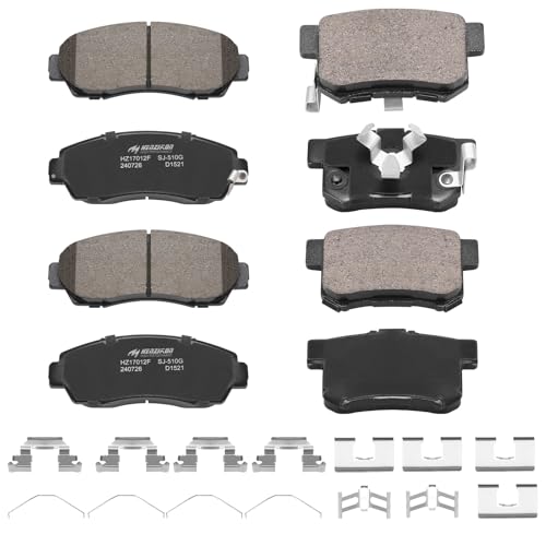 HYFTJYZ Ceramic Front and Rear Brake Pads Set Compatible with Select 2011 Honda Accord Crosstour(3.5L; AWD),For 2012-2016 CR-V(EX;EX-L;LX;SE;Touring);For 2012-2015 Crosstour (D1521+D1086) by HYFTJYZ - Used condition - US$39.89